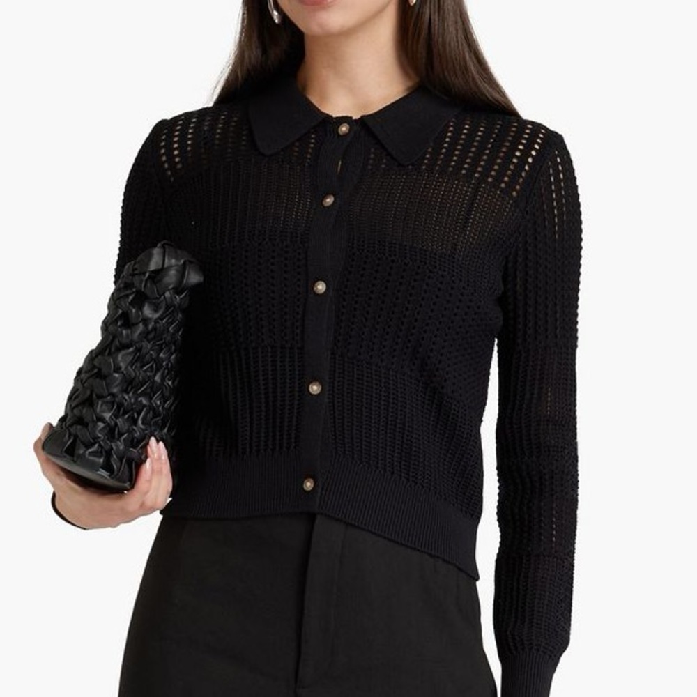 FRAME Crochet-knit ‘Shrunken cardigan’ - Small